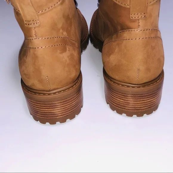 NWT Schutz Women’s Inaiah Buckled Leather Hiker Combat Boots size 10