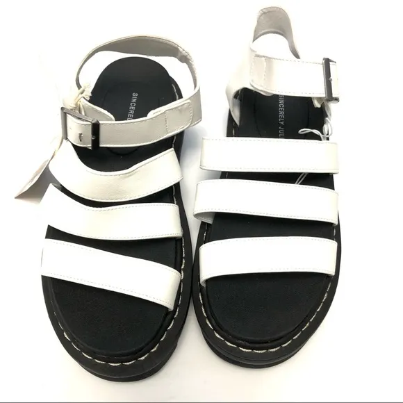 NWT SINCERELY JULES daring trending platform chunky sandals size 7.5M