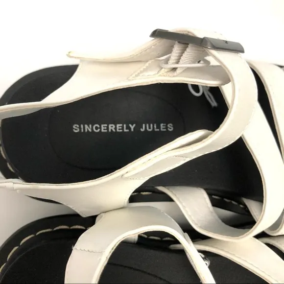 NWT SINCERELY JULES daring trending platform chunky sandals size 7.5M
