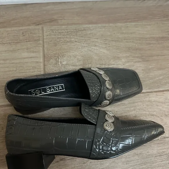 NWT Sol Sana Gray Loafers Shoes
