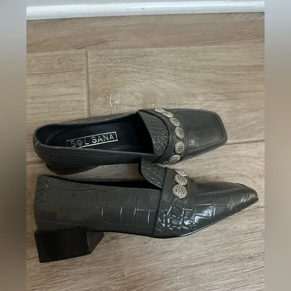 NWT Sol Sana Gray Loafers Shoes