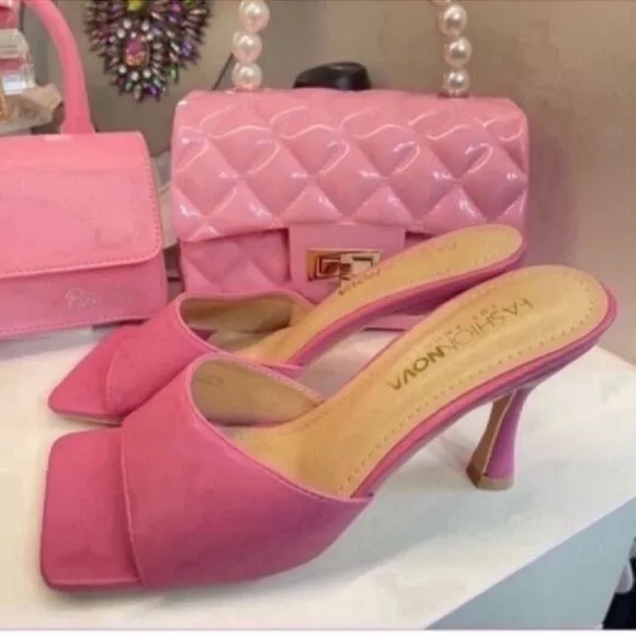 NWT Stay Fearless Heeled Sandals - Pink Size 6