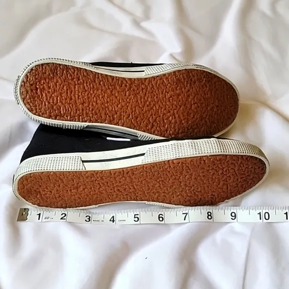 NWT SUPERGA Classic Canvas Black &amp; White Hightop Casual Sneakers Shoes Unisex