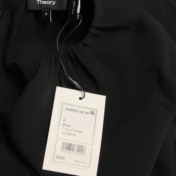 NWT Theory Shirred Neck Dress– Work to Evening Staple