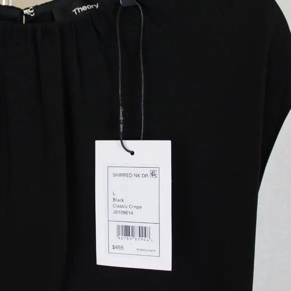 NWT Theory Shirred Neck Dress– Work to Evening Staple