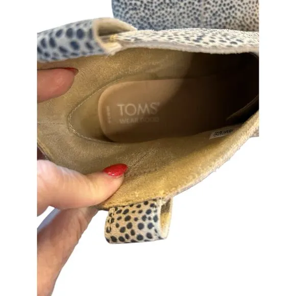 NWT Tom's Cheetah Suede Boots - Size 7.5