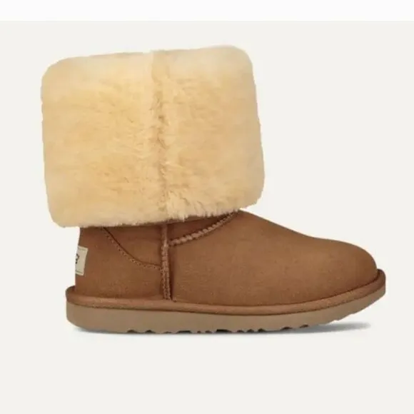 NWT UGG Kids' Classic Tall II Water Resistant Boots Size 13 little girl Chestnut