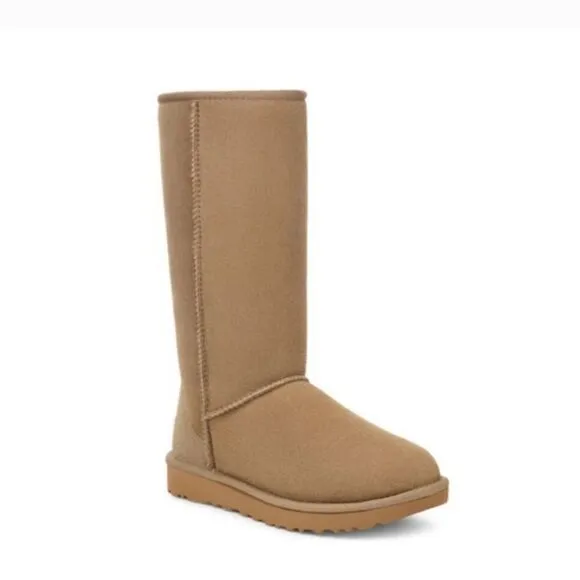 NWT UGG Kids' Classic Tall II Water Resistant Boots Size 13 little girl Chestnut