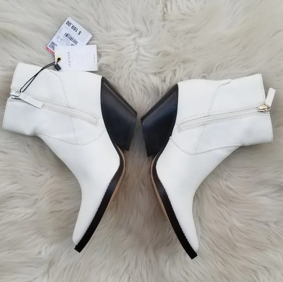 NWT Zara White Cowboy Ankle Boots