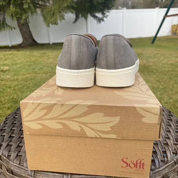 NWT/NIB Sofft Women Somers Slip On Shoes in Snare Grey  (Size 10)