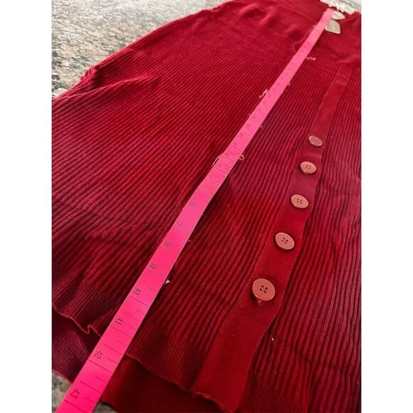 NY&amp;C Women's XL maroon Ribbed Knit Sleeveless Midi Dress Casual NWT