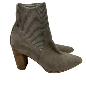 Oasis Society Grey Beige Sock Ankle Booties Boots Size 9