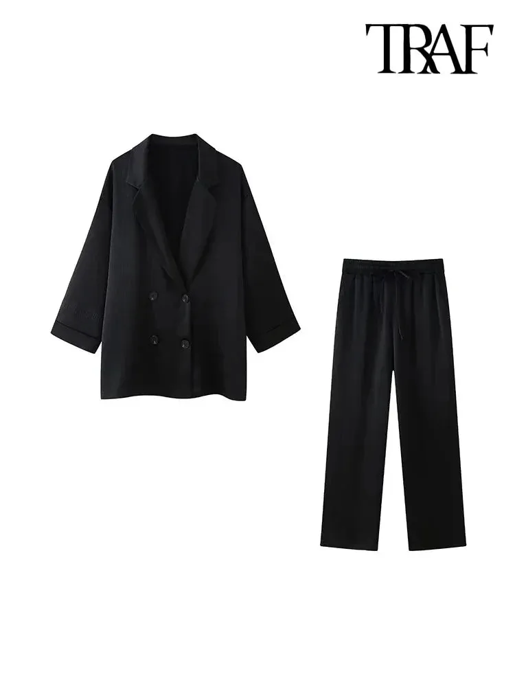 Obsidian Phoenix Women’s Double-Breasted Blazer Set