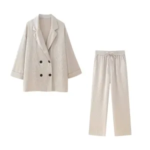 Obsidian Phoenix Women’s Double-Breasted Blazer Set
