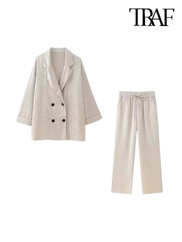Obsidian Phoenix Women’s Double-Breasted Blazer Set