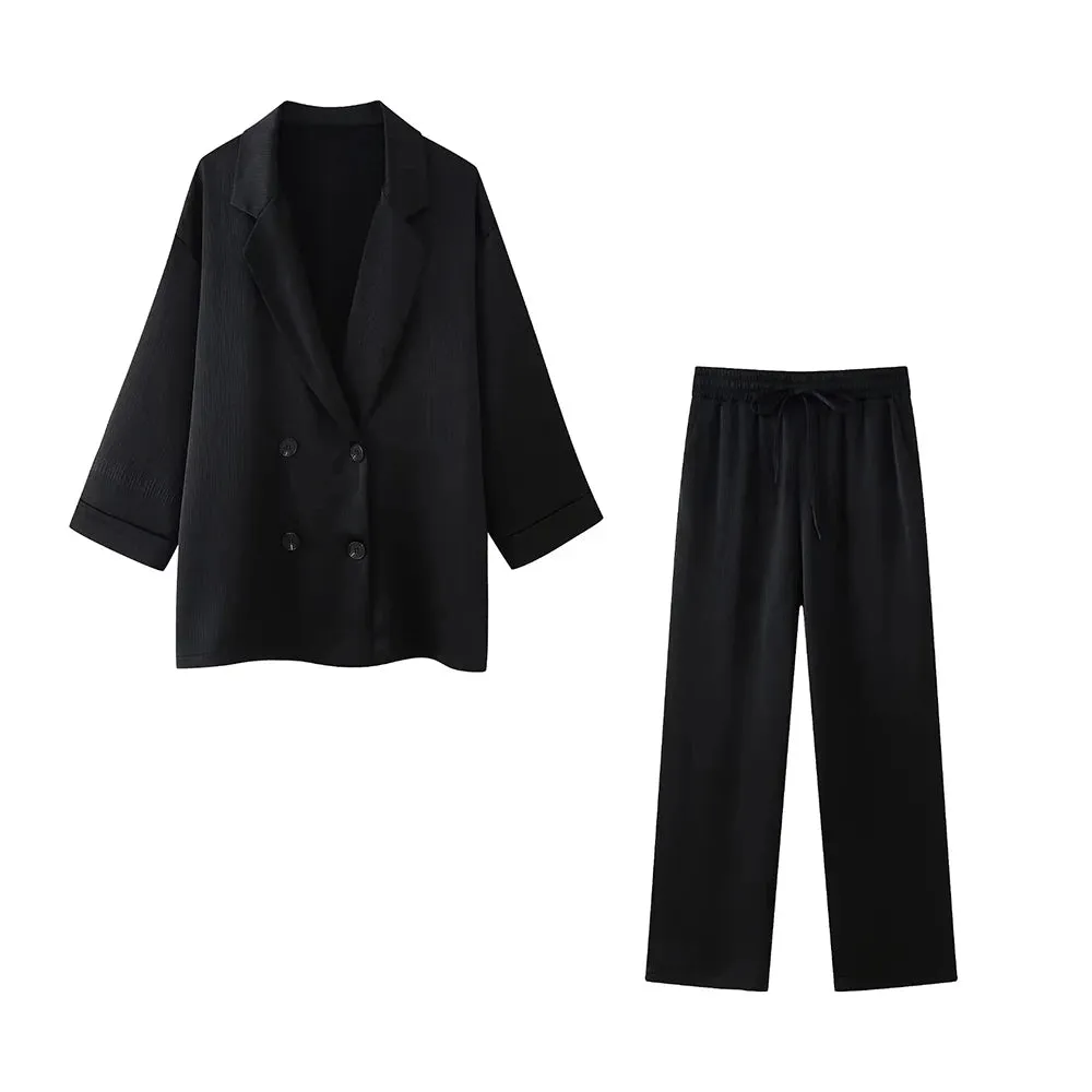 Obsidian Phoenix Women’s Double-Breasted Blazer Set