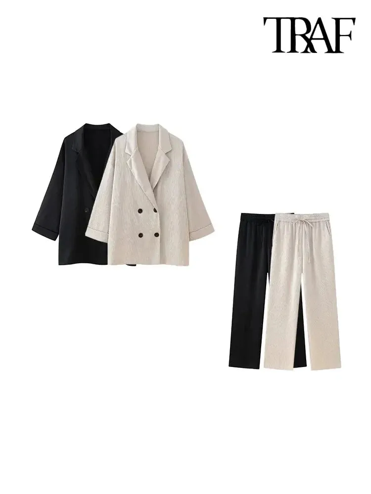 Obsidian Phoenix Women’s Double-Breasted Blazer Set