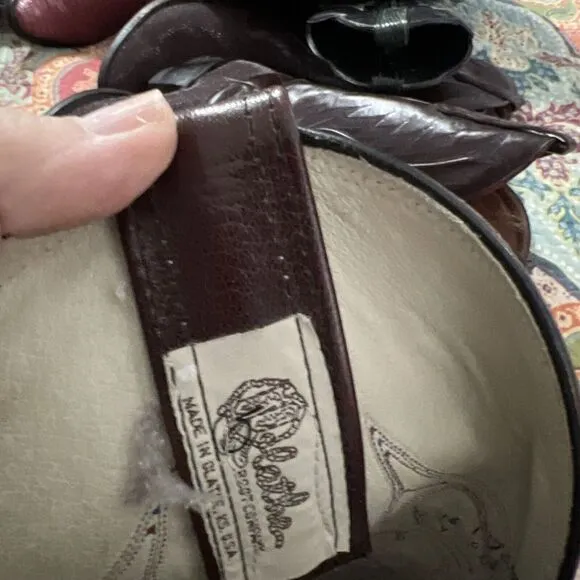 Olathe‎ Stingray Boots &amp; Leather Maroon  Western  Cowgirl 5.5  USA Made