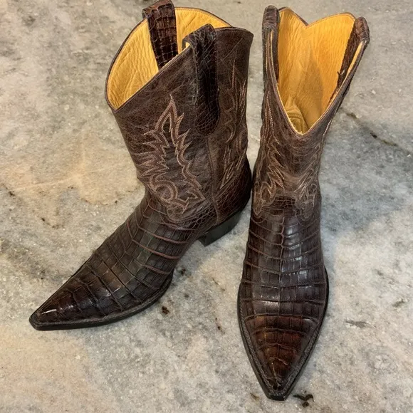 Old Gringo Lizard Embossed leather Boots, size 8