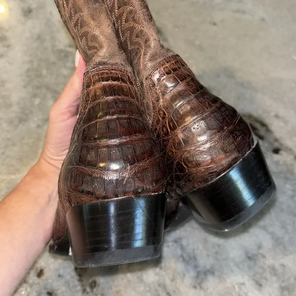 Old Gringo Lizard Embossed leather Boots, size 8
