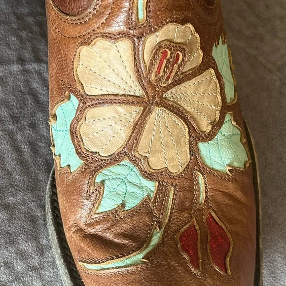 Old Gringo MEXICANA women’s size 8 USA/ 38 EUR Floral Leather Boots zip