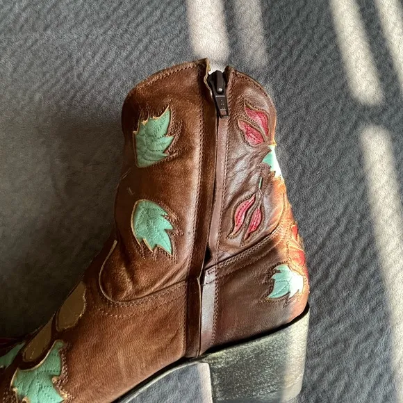 Old Gringo MEXICANA women’s size 8 USA/ 38 EUR Floral Leather Boots zip