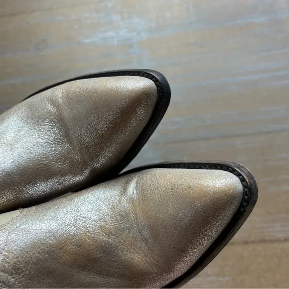Old Gringo OG Gold Ankle Cowboy Boots Western Rodeo NFR Cowgirl Womens 7.5