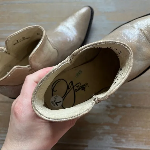 Old Gringo OG Gold Ankle Cowboy Boots Western Rodeo NFR Cowgirl Womens 7.5