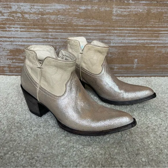 Old Gringo OG Gold Ankle Cowboy Boots Western Rodeo NFR Cowgirl Womens 7.5