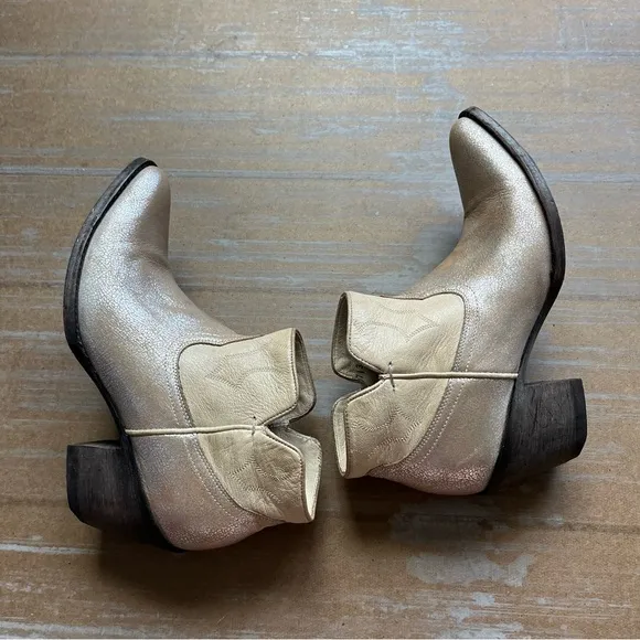 Old Gringo OG Gold Ankle Cowboy Boots Western Rodeo NFR Cowgirl Womens 7.5
