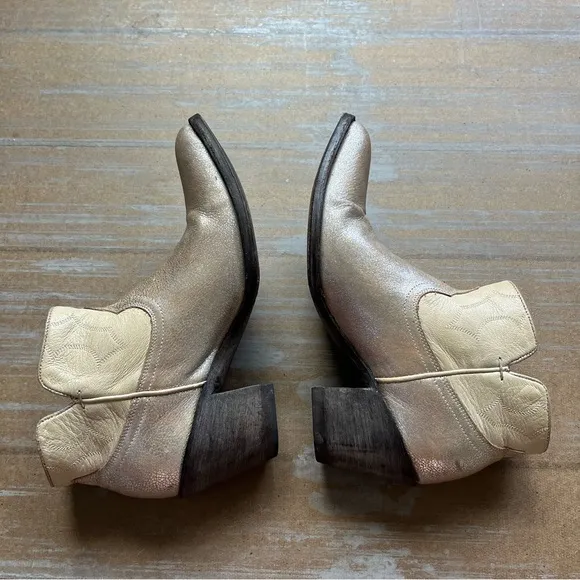 Old Gringo OG Gold Ankle Cowboy Boots Western Rodeo NFR Cowgirl Womens 7.5