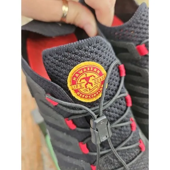 Olukai 'Imaka‎ Trainer Shoes Size 9 Black Red HLA Athletic Sneakers EXCELLENT