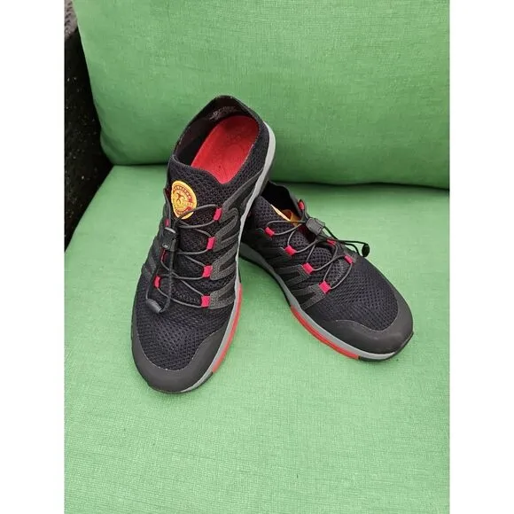 Olukai 'Imaka‎ Trainer Shoes Size 9 Black Red HLA Athletic Sneakers EXCELLENT