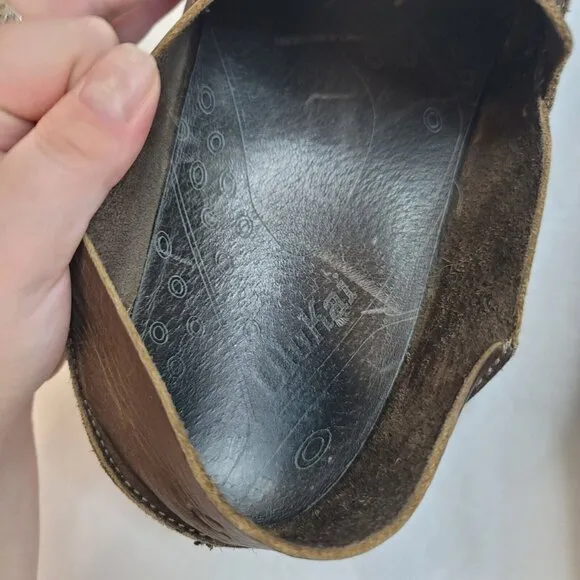 Olukai Men Ni'O Leather Slip On Shoes Size 10.5 Brown Office Fisherman Old Money