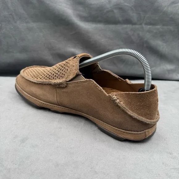 OluKai Moloa Kohana Mens Slip-On Leather Loafers Shoes Size 8 Clay‎