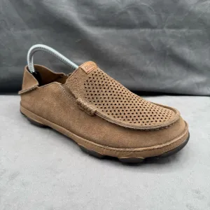 OluKai Moloa Kohana Mens Slip-On Leather Loafers Shoes Size 8 Clay‎