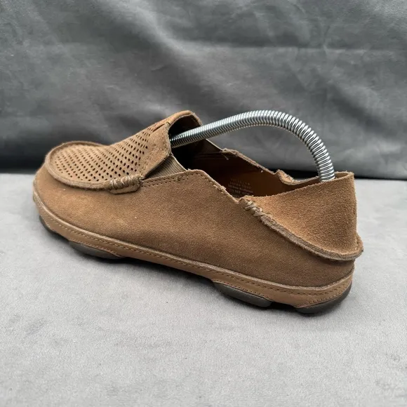 OluKai Moloa Kohana Mens Slip-On Leather Loafers Shoes Size 8 Clay‎
