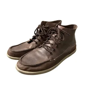 Olukai Nalukai Brown Leather Lace Up Ankle Chukka Boots Mens Size 8.5