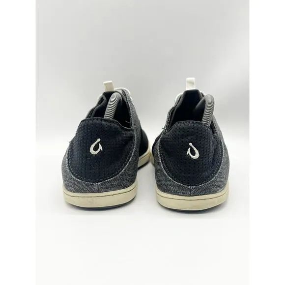 Olukai Shoes Men Size 9.5 Nohea Moku Gray Lace Up Casual Comfort Sneakers