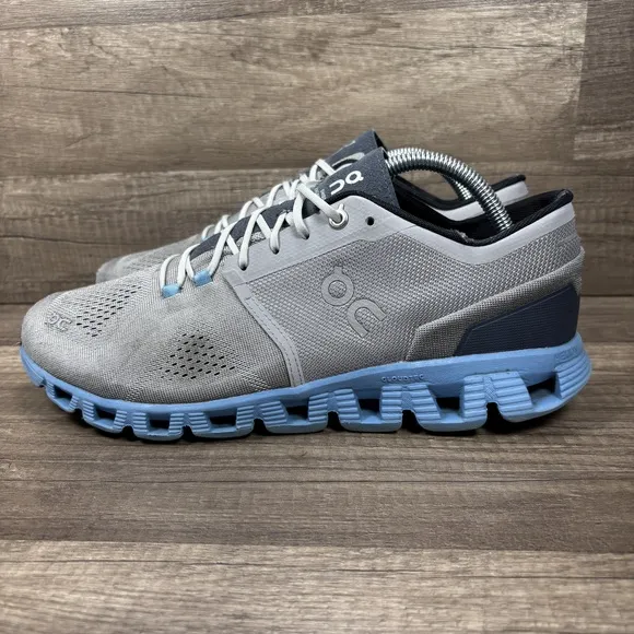 On Cloud X 2 Gray Blue Mens US Size 10 EUR 44 40.99038 Running Shoes