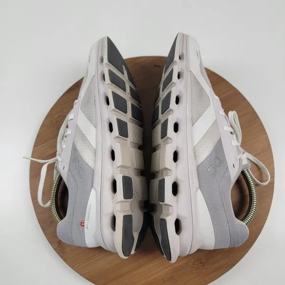 On Cloudrunner White Grey Athletic Running Athletic Shoes Womens Sneakers Size 9