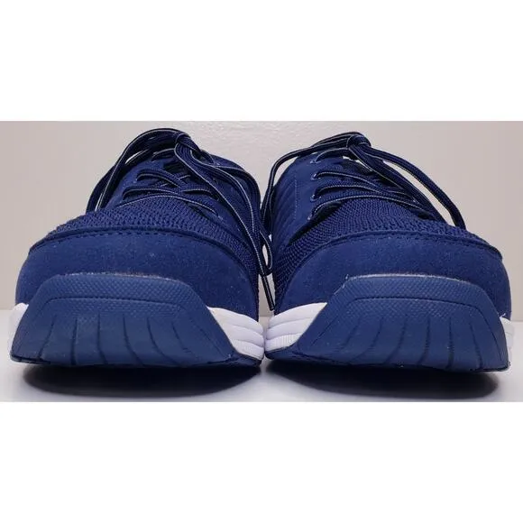 ORTHOFEET Men's 12D #529 Tacoma Navy Blue Stretch Knit Sneakers Comfort Shoes
