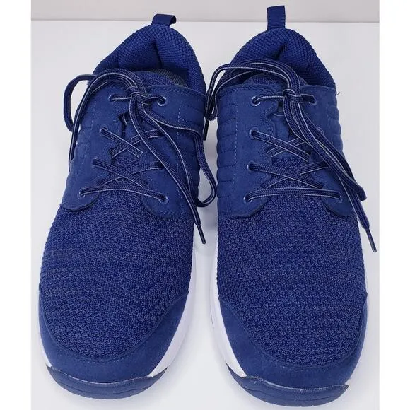 ORTHOFEET Men's 12D #529 Tacoma Navy Blue Stretch Knit Sneakers Comfort Shoes