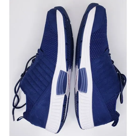 ORTHOFEET Men's 12D #529 Tacoma Navy Blue Stretch Knit Sneakers Comfort Shoes
