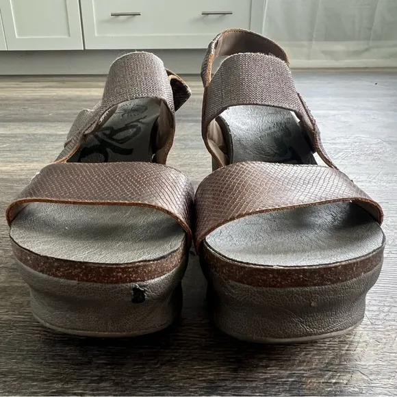 OTBT Indio Chunky Block Heel, Platform Shoes 10 pewter taupe grey