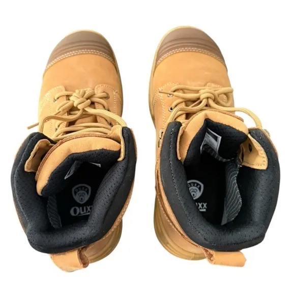 Ouxx Steel Toe Work Boots Tan Men’s Size 10 Wide ASTM F2413-18