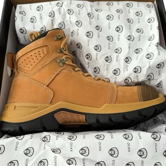 Ouxx Steel Toe Work Boots Tan Men’s Size 10 Wide ASTM F2413-18