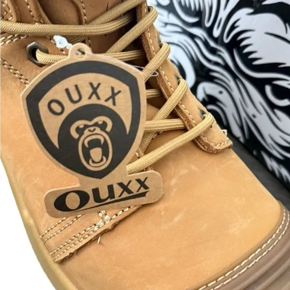 Ouxx Steel Toe Work Boots Tan Men’s Size 10 Wide ASTM F2413-18