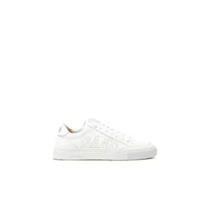 P448 Leather Studded Ankle Boots Women White Sneakers