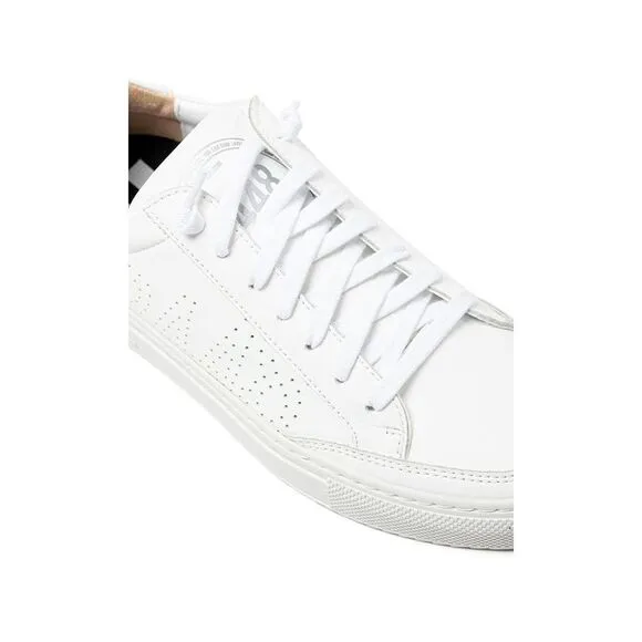 P448 Leather Studded Ankle Boots Women White Sneakers
